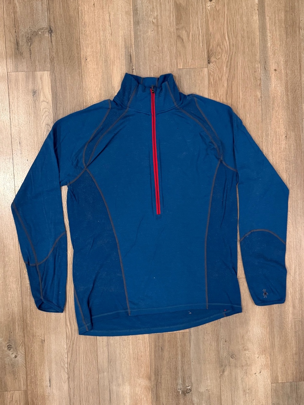 Smartwool Men's Royal Blue Half-Zip Performance Jacket with Red Zip